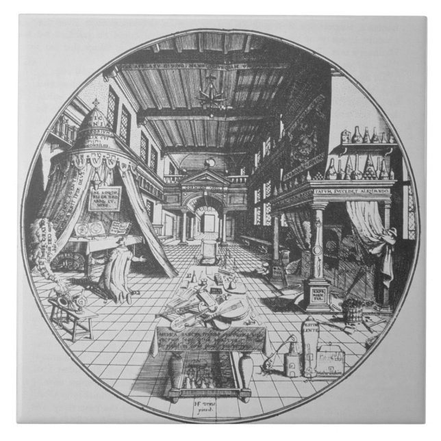The Alchemist in his Laboratory, from 'Amphitheatr Tile (Front)