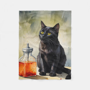The Alchemist’s Cat Fleece Blanket
