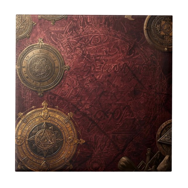 The Alchemist’s Chartroom Ceramic Tile (Front)