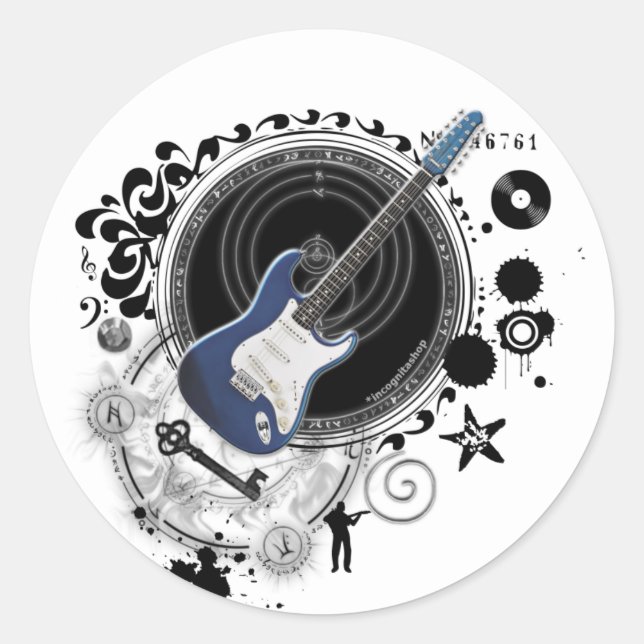 The Alchemy of Music Image Classic Round Sticker (Front)