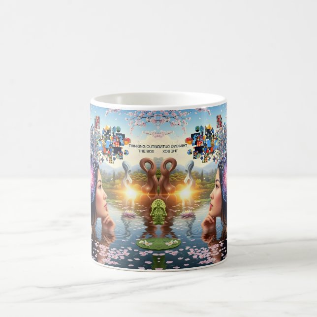 “The Algorithm of Dreams” – A Digital Portrait Coffee Mug (Center)