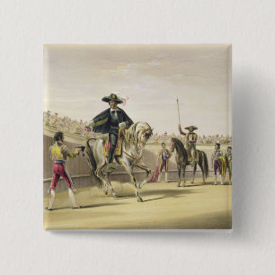 The Alguazil Delivering the Keys of the Toril, 186 15 Cm Square Badge