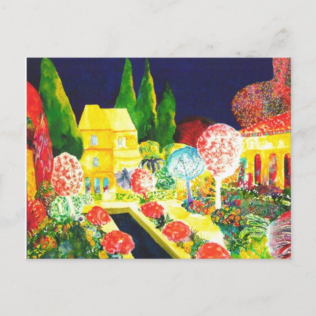 The Alhambra by Night. Postcard (Front)