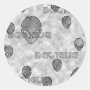 The alien Watchers Classic Round Sticker