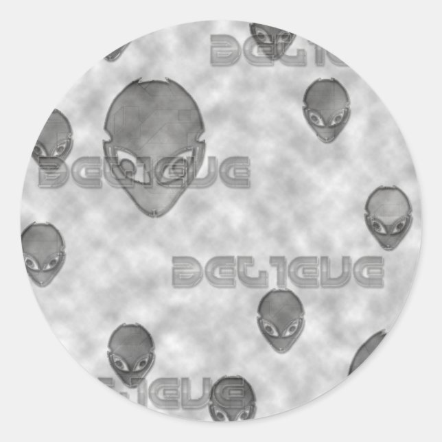The alien Watchers Classic Round Sticker (Front)