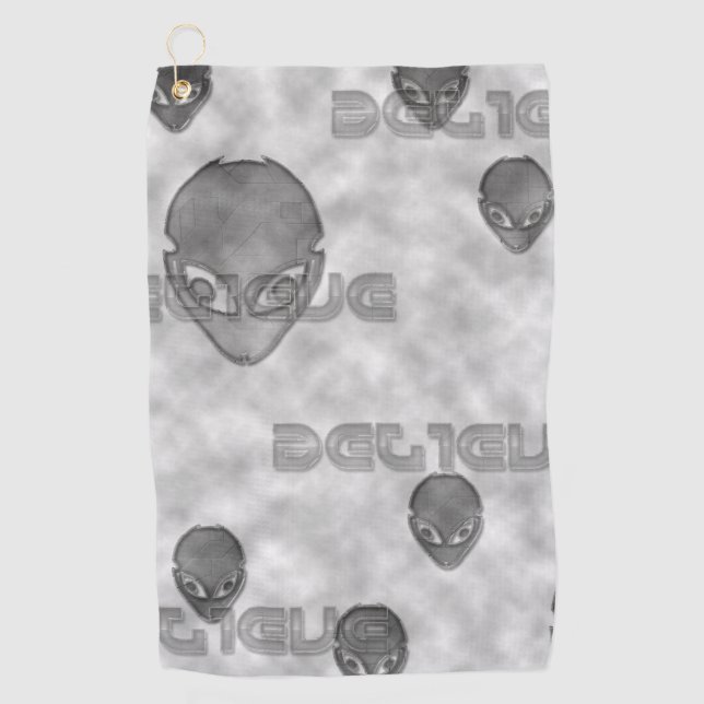 The alien Watchers Golf Towel (Front)