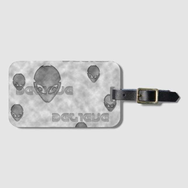 The alien Watchers Luggage Tag (Front Horizontal)