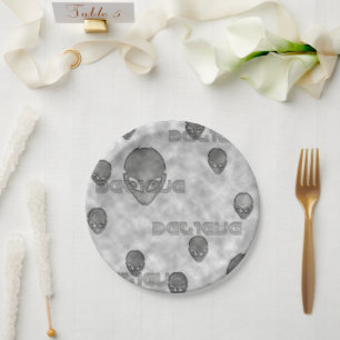 The alien Watchers Paper Plate
