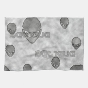The alien Watchers Tea Towel