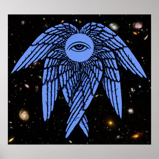 The All Seeing Eye of Providence in Blue Poster (Front)