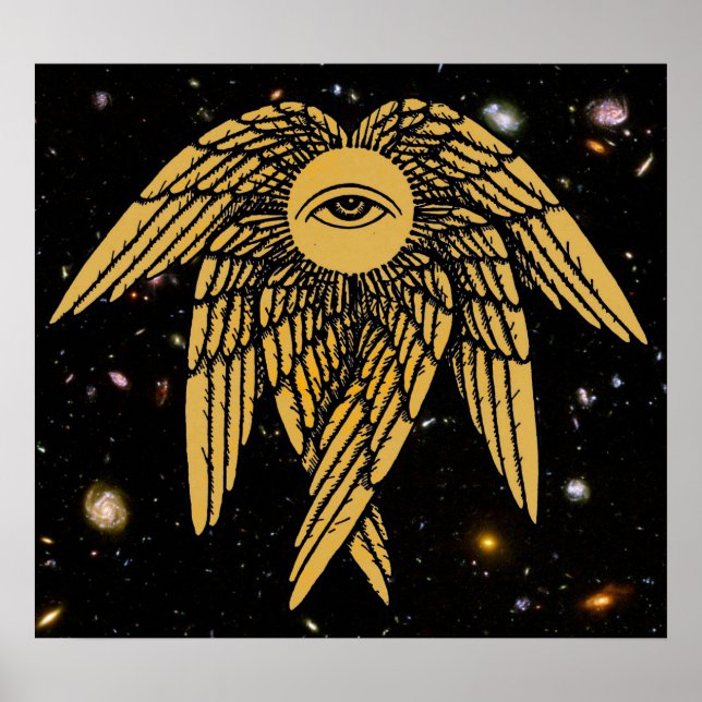 The All Seeing Eye of Providence in Gold Poster (Front)