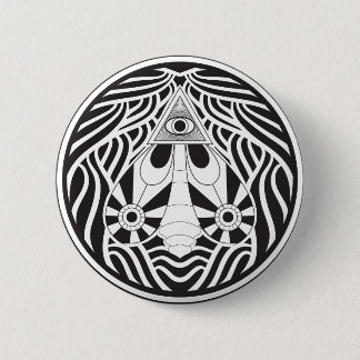 The all seeing moth 6 cm round badge