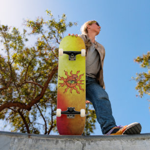 The All Sun-Seeing Mushroom Rays Skateboard