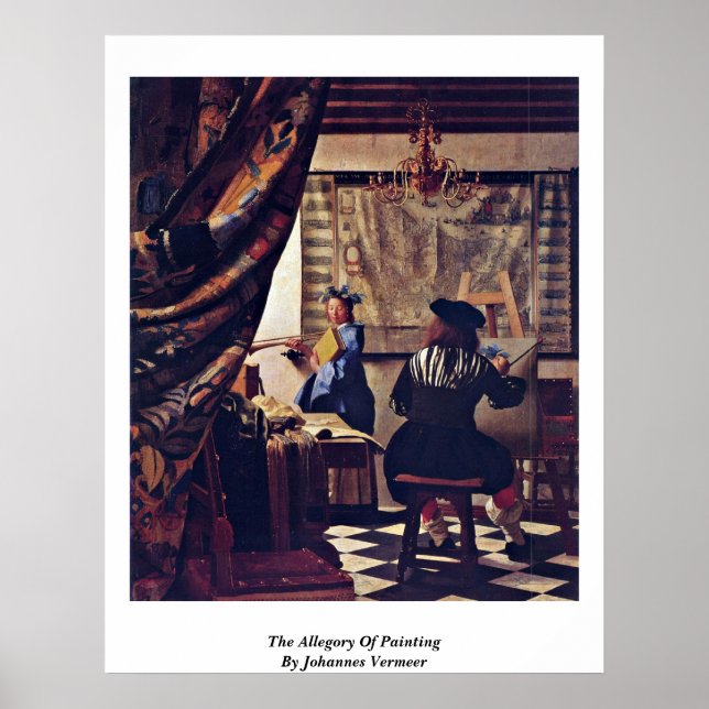 The Allegory Of Painting By Johannes Vermeer Poster (Front)