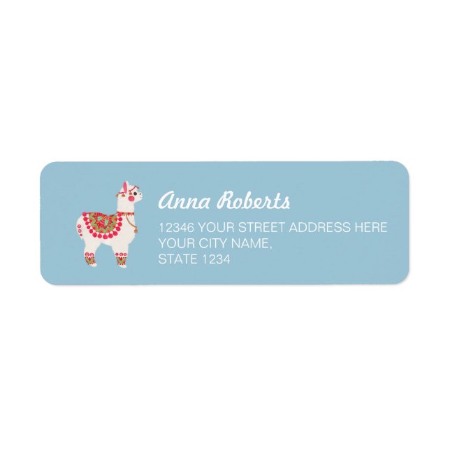 The Alpaca Return Address Label (Front)
