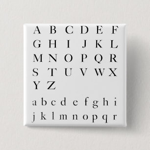 The Alphabet 15 Cm Square Badge