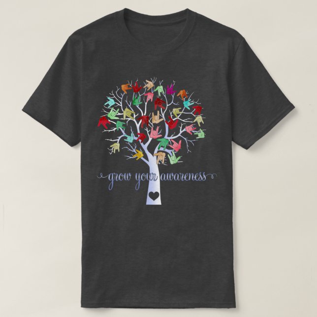 the alphabet in sign language 1 T-Shirt (Design Front)