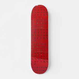The Alphabet Skateboard