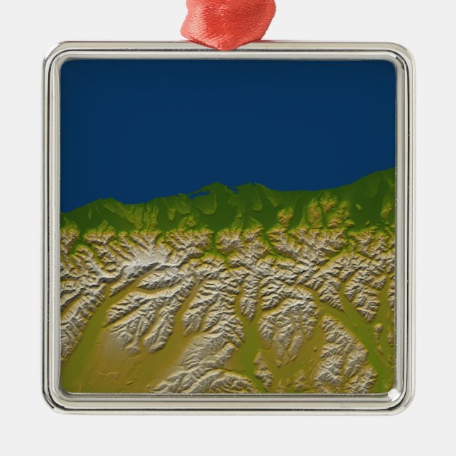 The Alpine fault along the west coast Metal Ornament (Front)