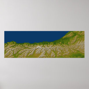 The Alpine fault along the west coast Poster
