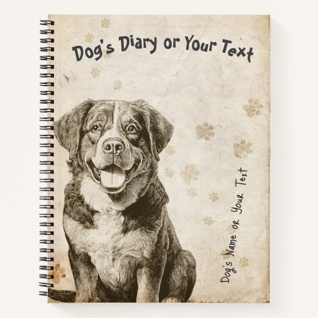 The Alpine Giant: Greater Swiss Mountain Dog Notebook (Front)