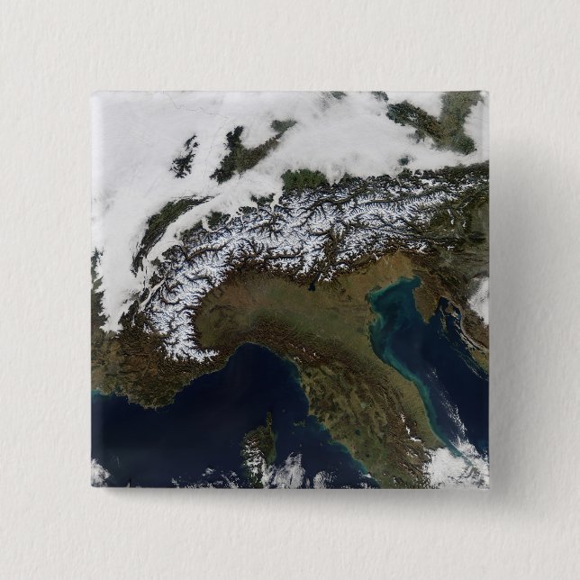 The Alps 4 15 Cm Square Badge (Front)