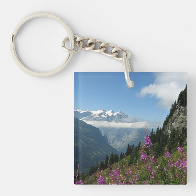 The Alps, Beautiful Landscape Photo Key Ring (Front)