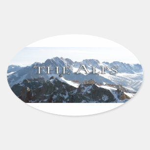The Alps - Magnificent! Oval Sticker