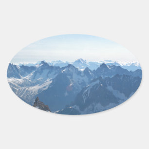 The Alps - magnificent! Oval Sticker