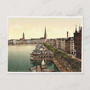 The Alster Cathedral, Junfernsteig, Hamburg, Germa Postcard