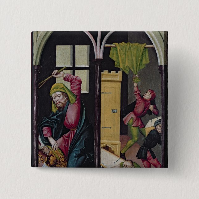 The Altarpiece of St. Nicholas 15 Cm Square Badge (Front)