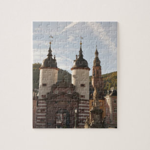 The Alte Brucke in Old Town, Heidelberg, Germany Jigsaw Puzzle