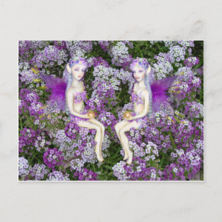 The Alyssum Twin Fairies Postcard