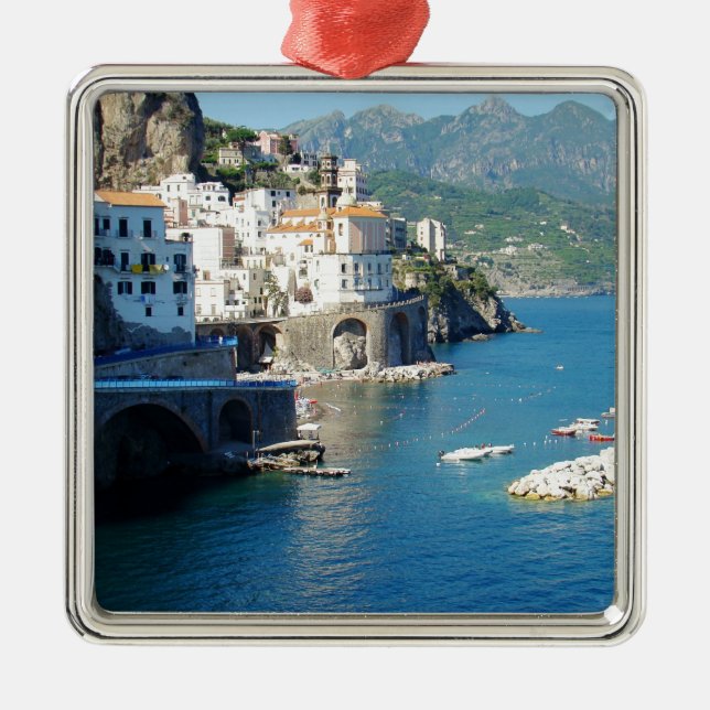 The Amalfi Vista Metal Ornament (Front)