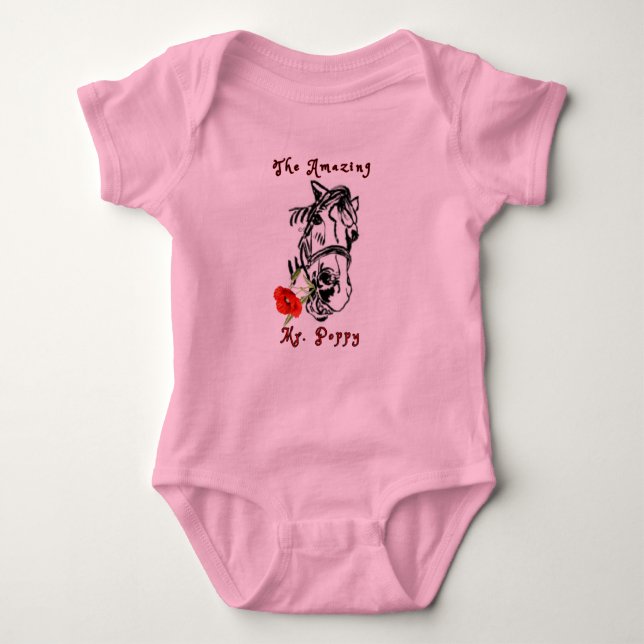 the amazing Mr. Poppy  Baby Bodysuit (Front)