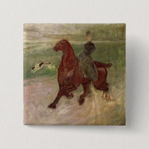 The Amazon, 1882 (oil on canvas) 15 Cm Square Badge