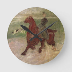 The Amazon, 1882 (oil on canvas) Round Clock