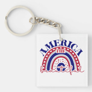 The America Beautiful Rainbow Key Ring