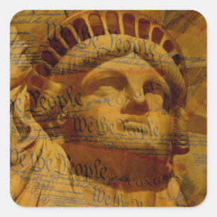 The American Constitution Square Sticker