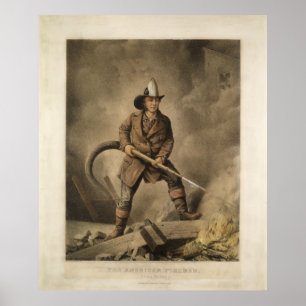 The American Fireman: Facing the Enemy (1858) Poster