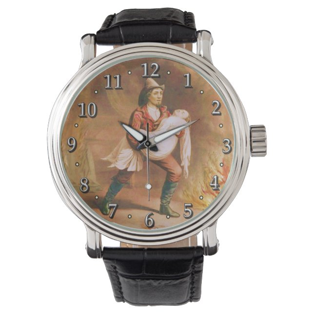 The American Fireman Victorian Firefighter Style 3 Watch (Front)