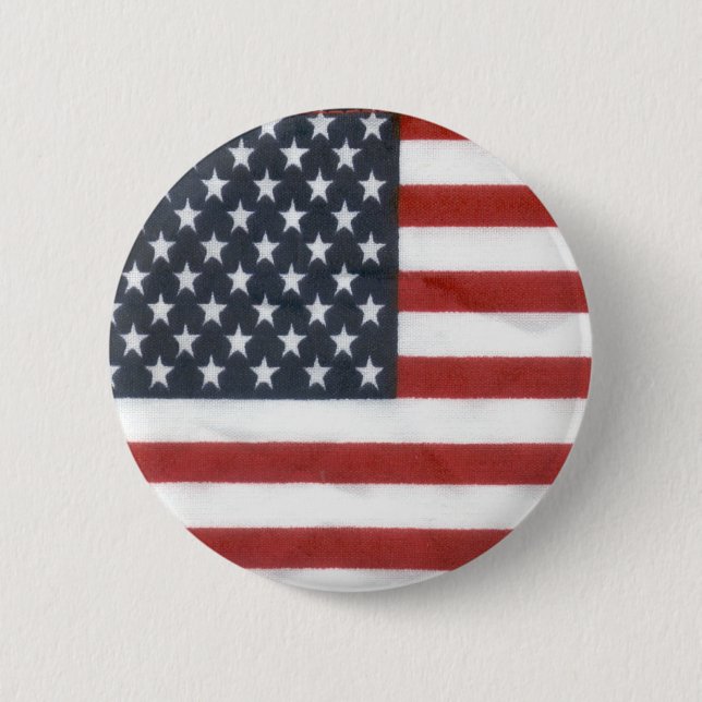 The American Flag 6 Cm Round Badge (Front)