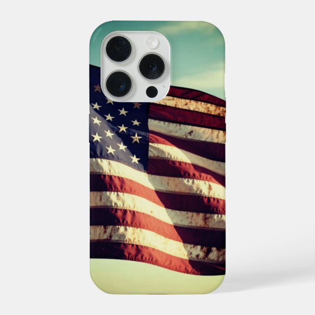 The American Flag – Emblem of Freedom and Resolve iPhone Case (Back)