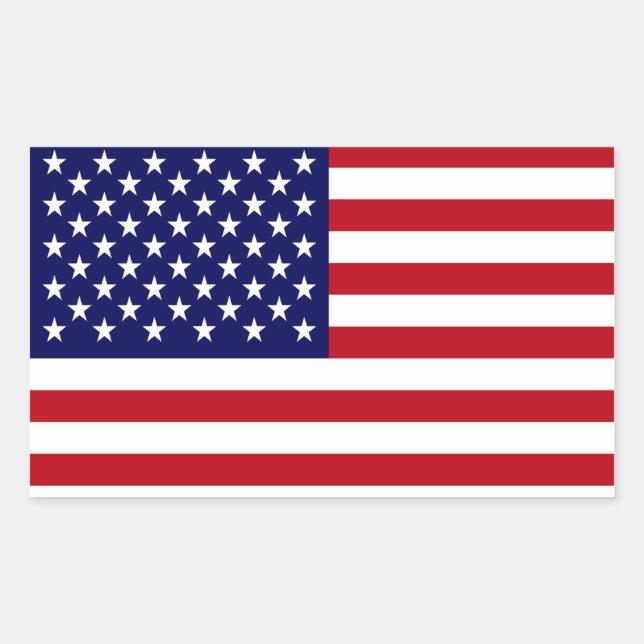The American Flag Rectangular Sticker (Front)