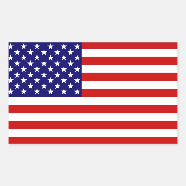 The American Flag Rectangular Sticker (Front)