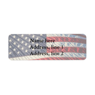 The American Flag Return Address Label