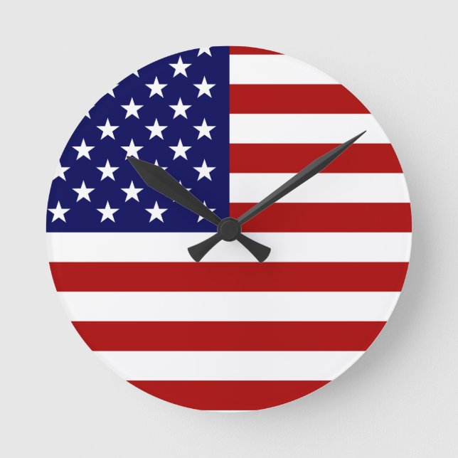 The American Flag Round Clock (Front)