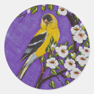 The American Goldfinch Classic Round Sticker