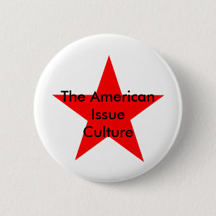 The American Issue Culture Star Red 6 Cm Round Badge