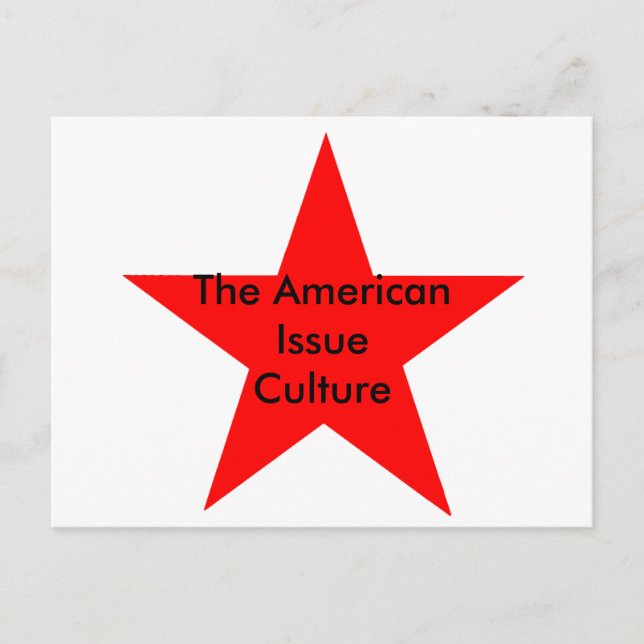 The American Issue Culture Star Red Postcard (Front)